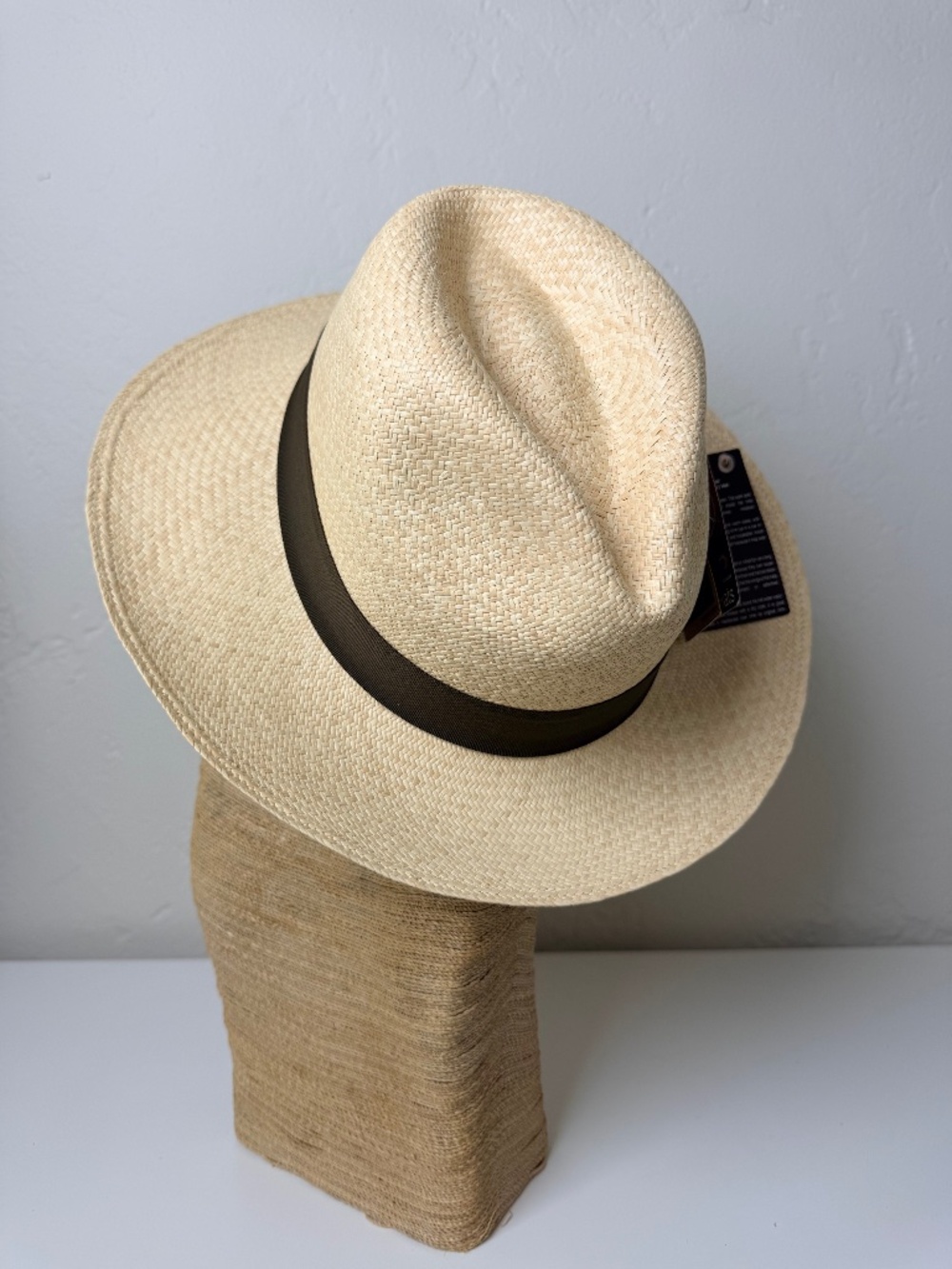Genuine Montecristi Panama Hat Ecuador Paja Toquilla Fino Weave Size 60 NWT